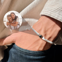 Custom Photo Projection bracelet Gift for Couple