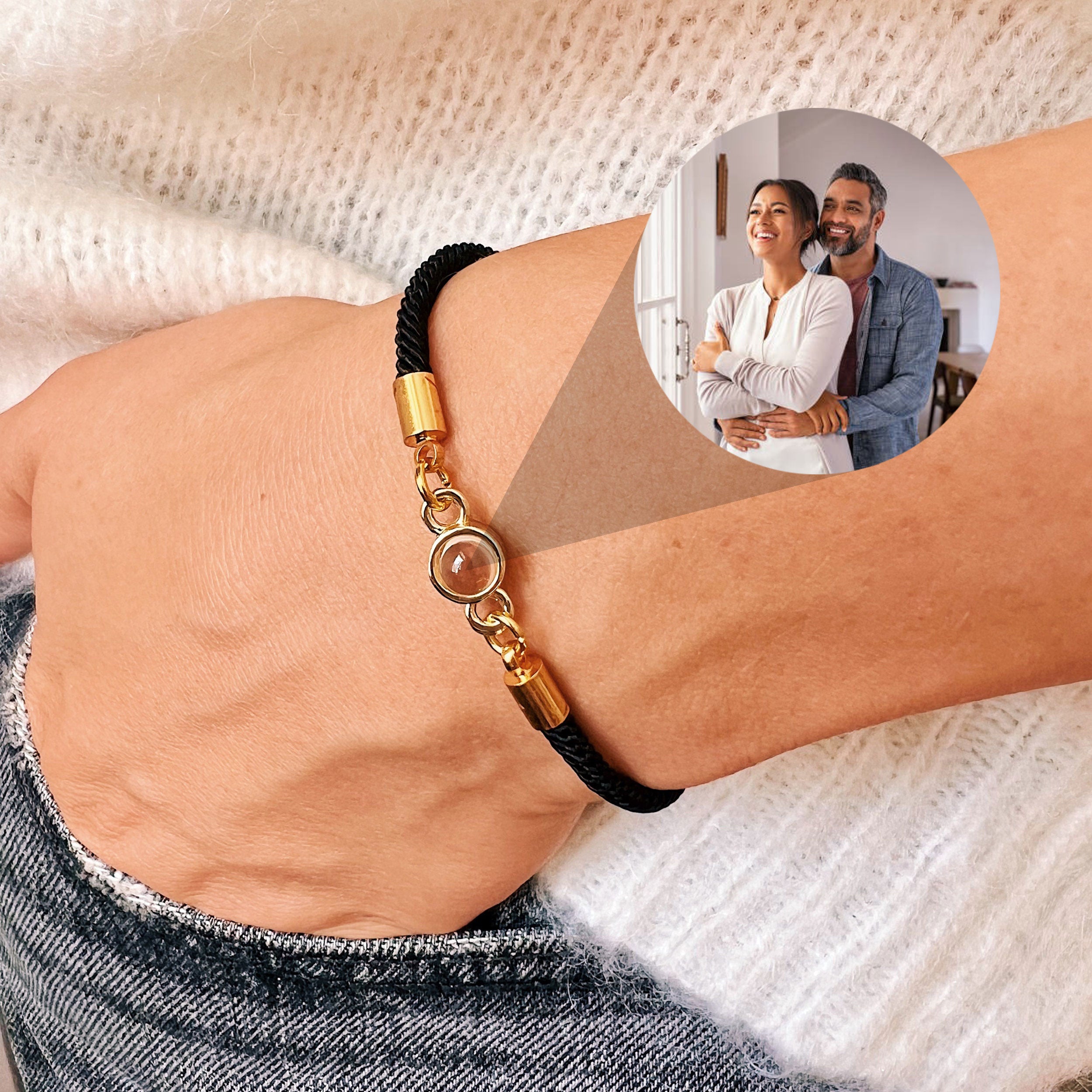 Amazon.com: YATEDIY Custom Bracelets with Pictures, Personalized Projection  Bracelets with Photos, Personalized Rope Jewelry Gift for Him Her Best  Friend on Birthday Valentines Day Anniversary: Clothing, Shoes & Jewelry