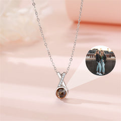 Customized Bubble Projection Necklace, Personalized Dainty Memorial Photo Necklace