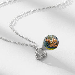 Personalized Love Heart Projection Necklace, Matching Couple Gifts