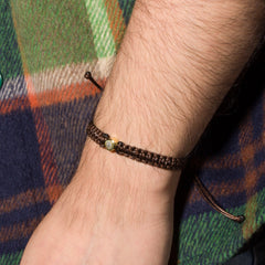 Gepersonaliseerde fotoprojectie armband, handgemaakte gevlochten wax touw armband