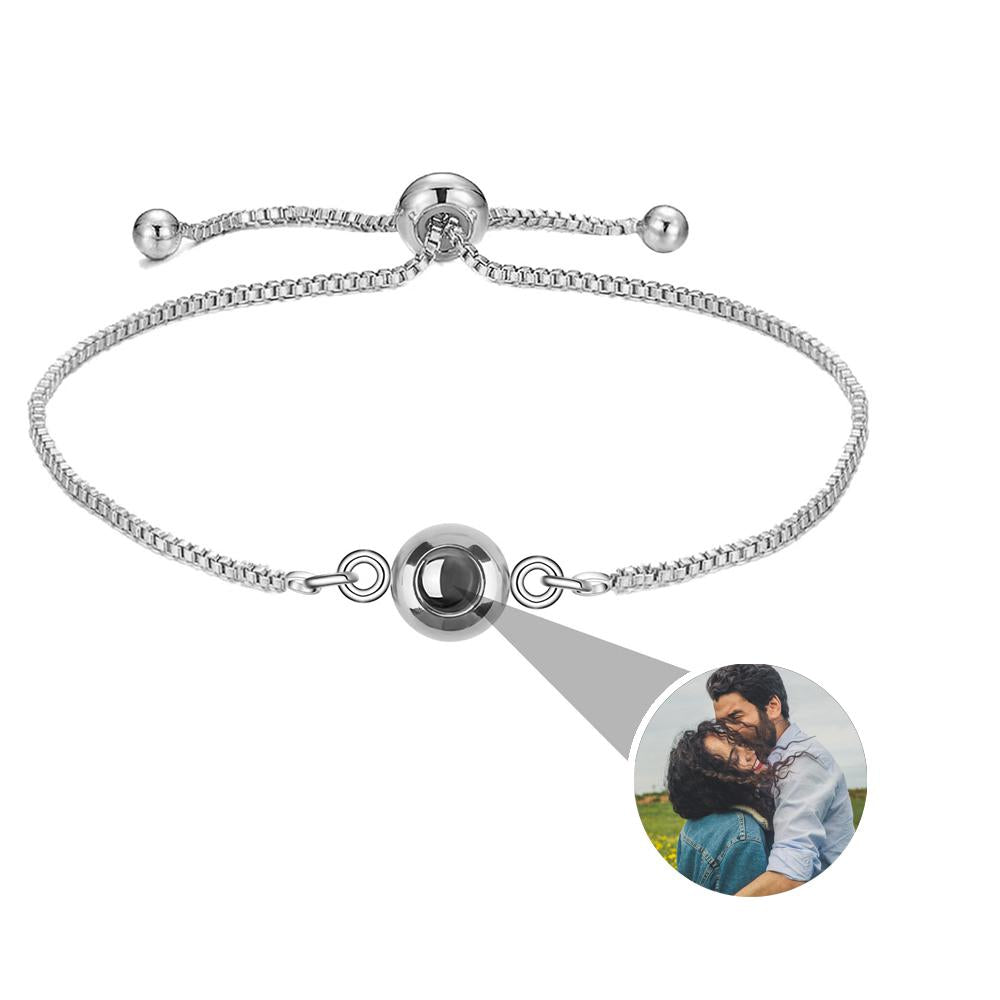 Custom Projection Photo Bracelet, Personalized Memorial Picture Jewelry