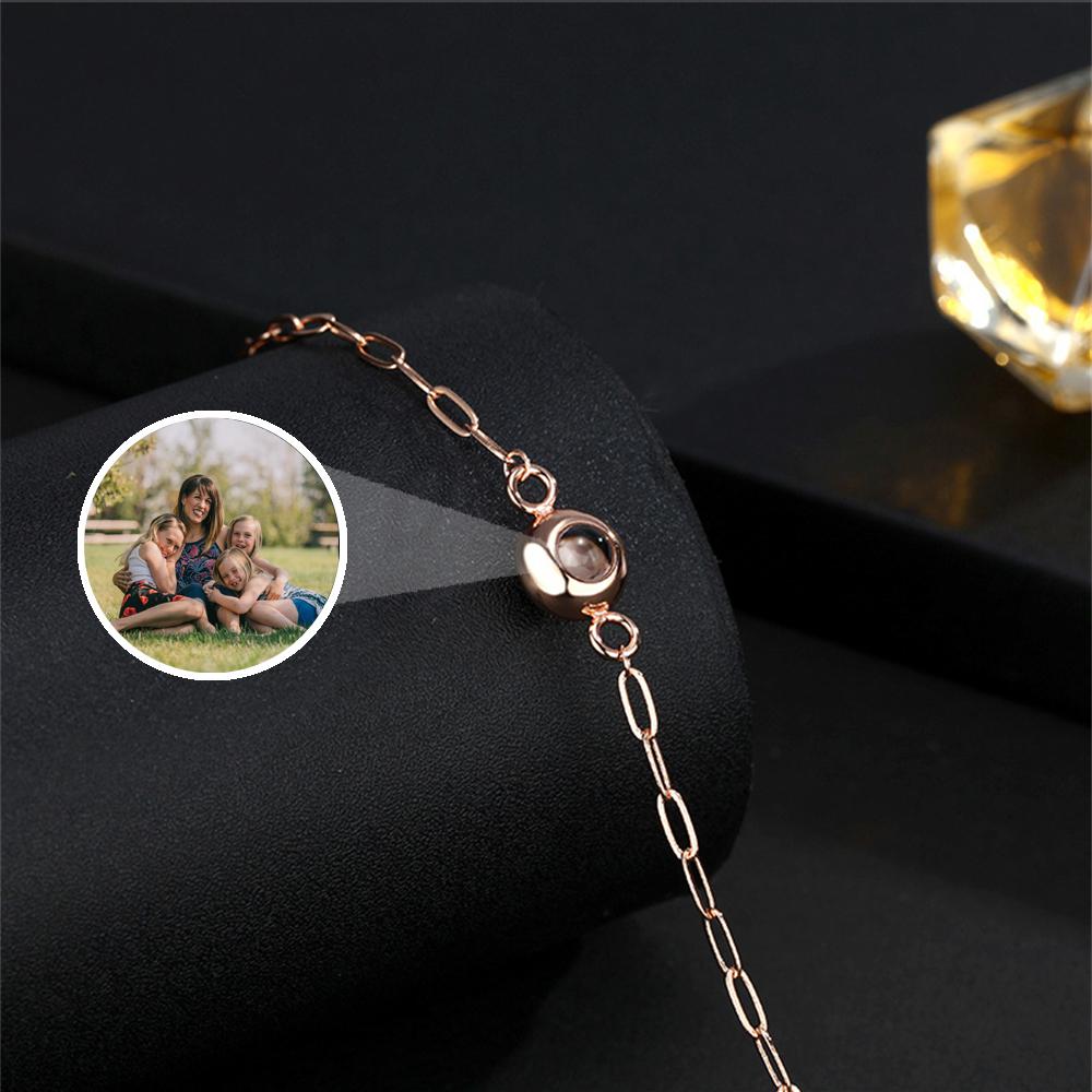 Photo Projection Bracelet, Personalized Memorial Picture Jewelry