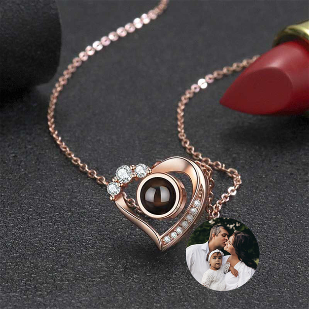 Custom Photo Projection Necklace, My Heart Will Go On