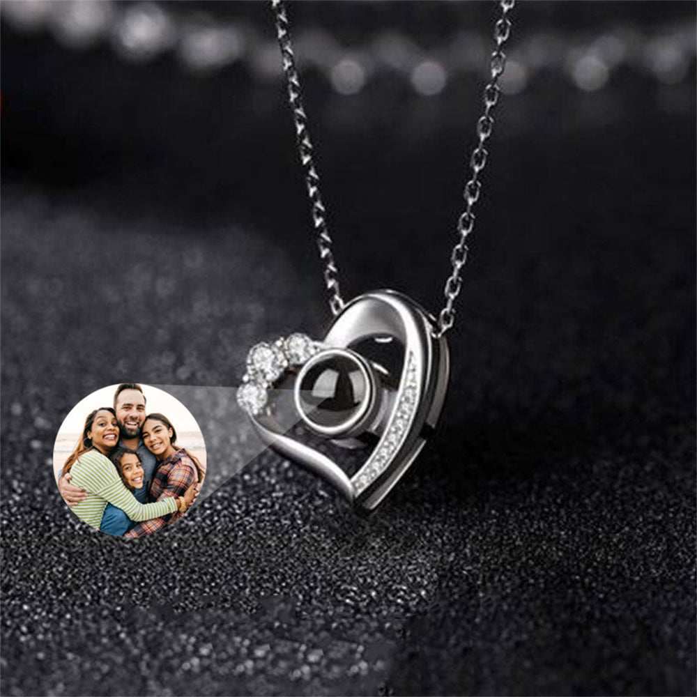 Custom Photo Projection Necklace, My Heart Will Go On