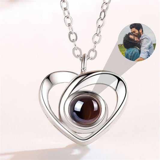 Personalized Photo Projection Necklace, My Love Memorial Necklace