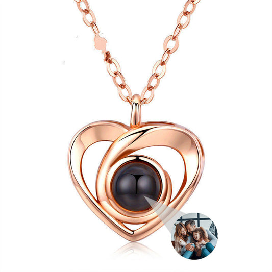 Personalized Photo Projection Necklace, My Love Memorial Necklace