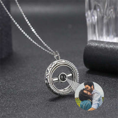 Custom Projection Photo Necklace, Astronomical Ball Necklace