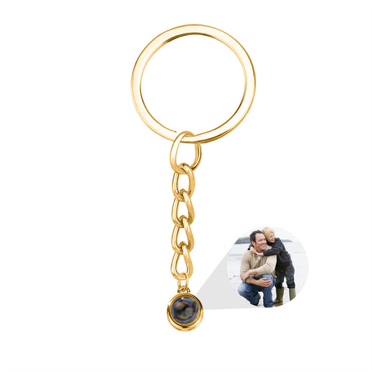 Personalised Photo Projection Keychain, Custom Memorial Picture Keyring