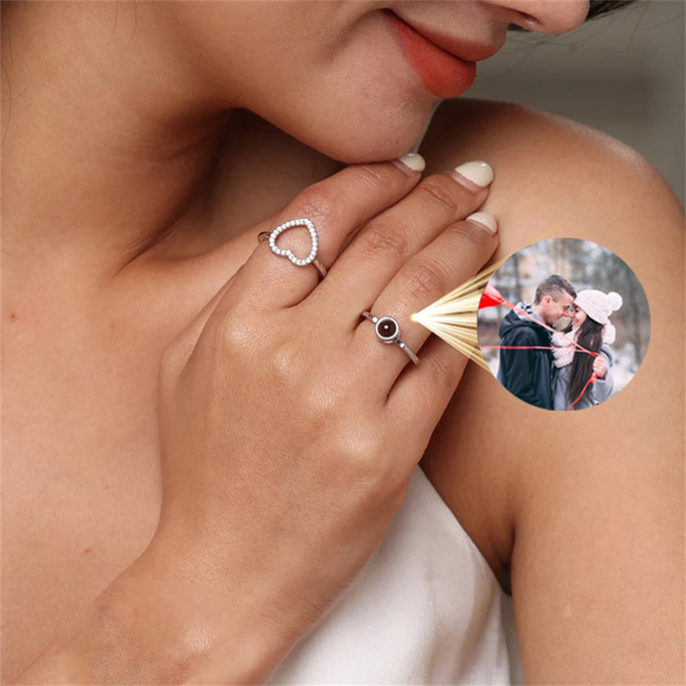 Custom Stackable Photo Projection Ring