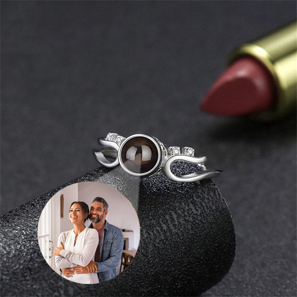 Personalized Photo Projection Memorial Ring