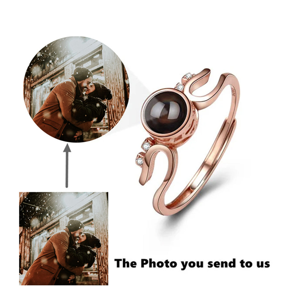 Personalized Photo Projection Memorial Ring