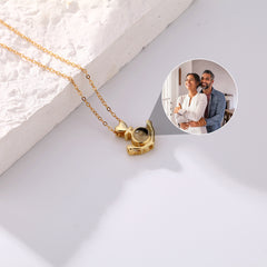 Personalized Anchor Photo Projection Necklace