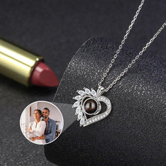 Personalized Heart Photo Projection Necklace