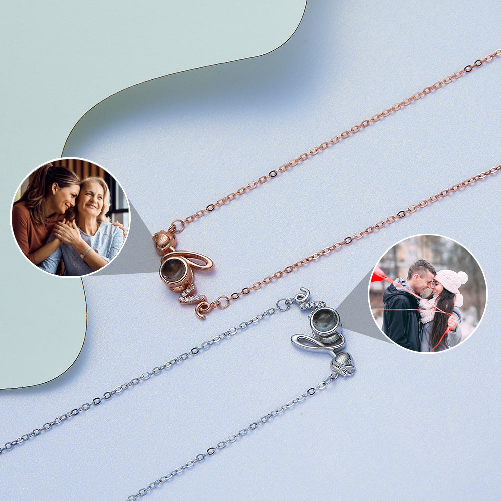 Custom Photo Projection Necklace Romantic Love Pendants