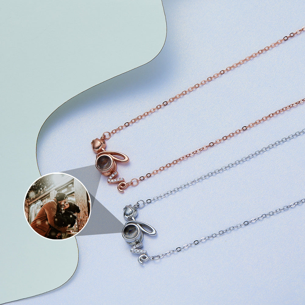 Custom Photo Projection Necklace Romantic Love Pendants