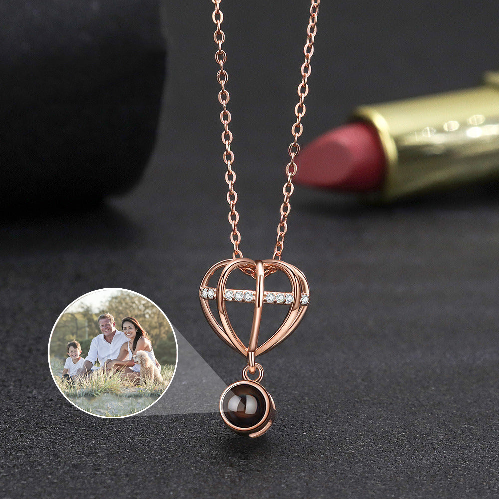 Personalized Balloon Photo Projection Necklace