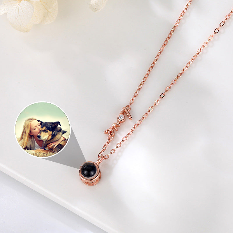 Custom Photo Projection Love Pendant Necklace