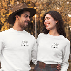 Custom Couple Pinky Promise Sweatshirt, Personalized Couple Anniversary Gift